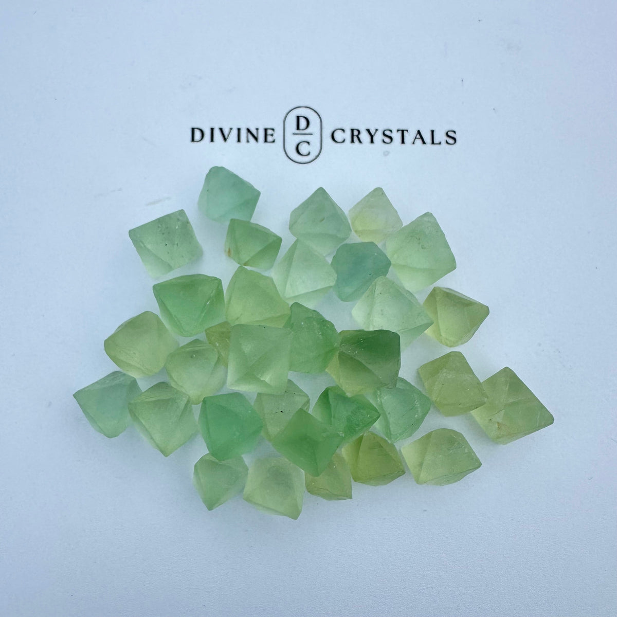Mini Green Fluorite Diamonds - Clarity & Focus
