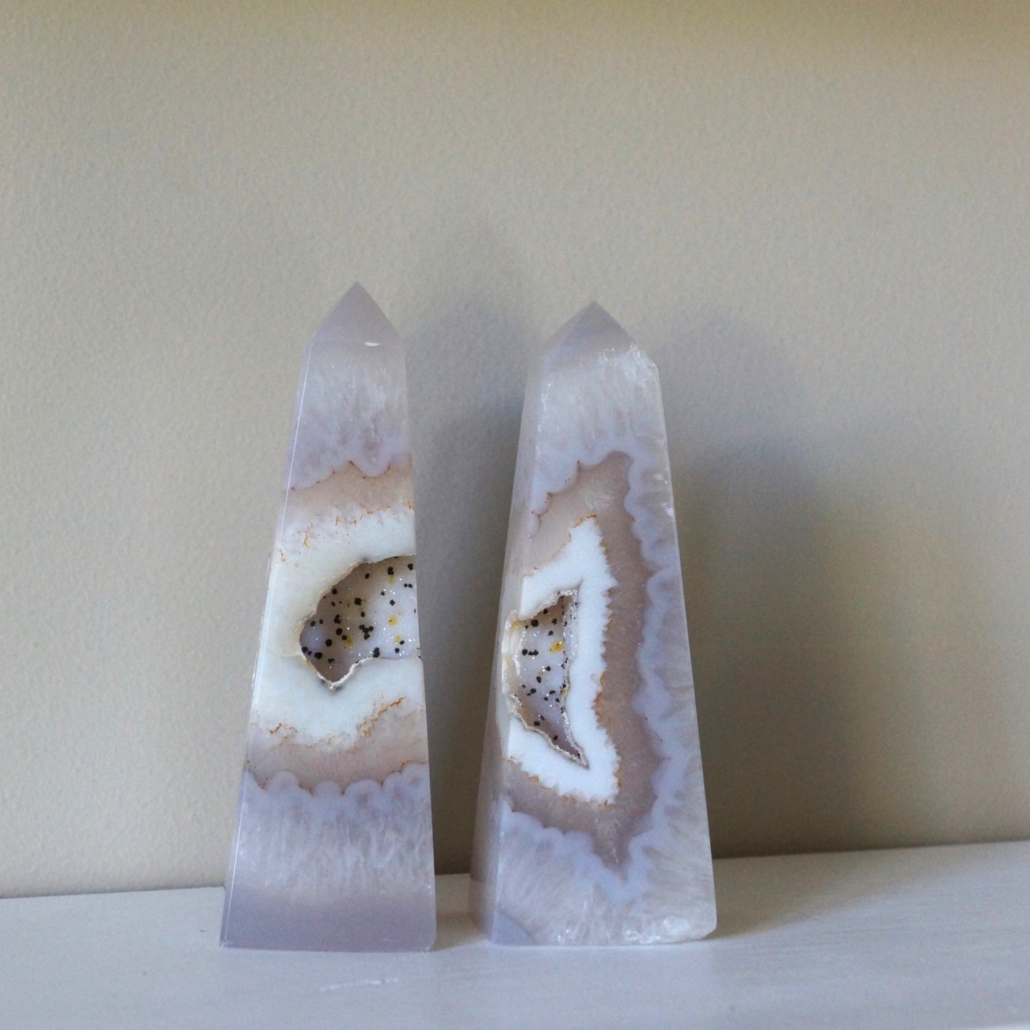 Agate Druzy Obelisk #3