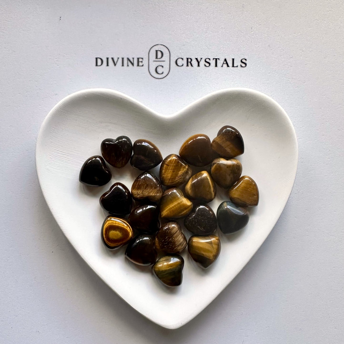 Tiger’s Eye Mini Hearts