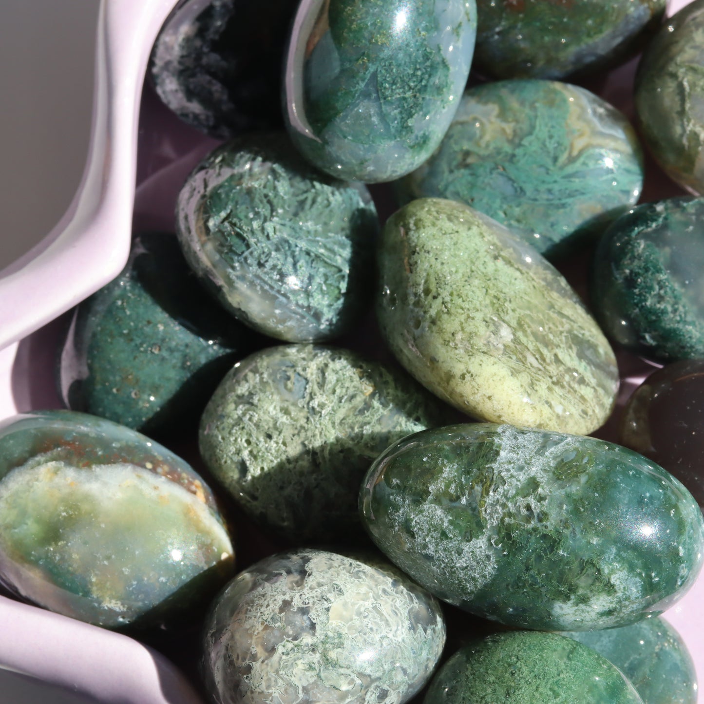 Moss Agate Tumble