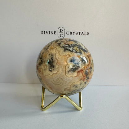Crazy Lace Agate Sphere #6