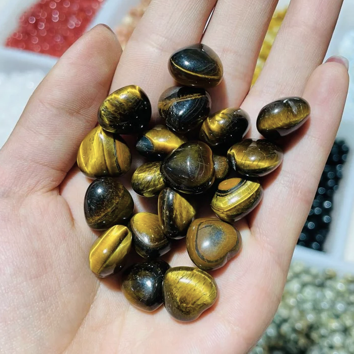 Tiger’s Eye Mini Hearts
