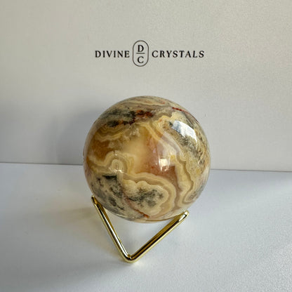 Crazy Lace Agate Sphere #5