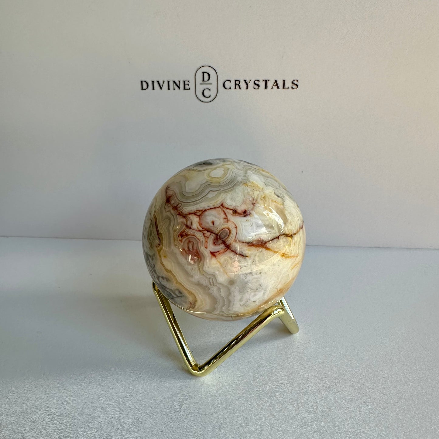 Crazy Lace Agate Sphere #4