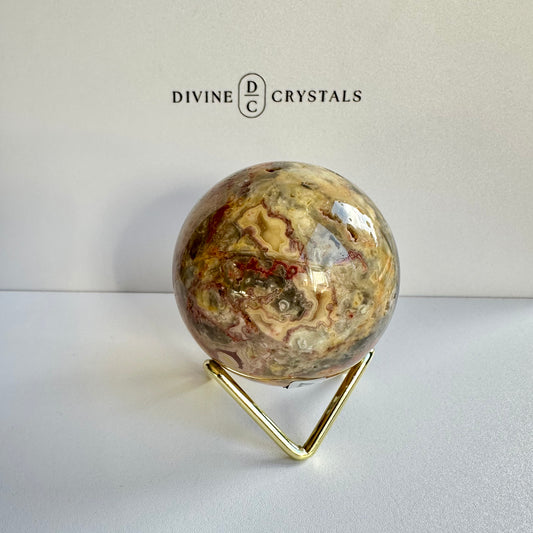 Crazy Lace Agate Sphere #7