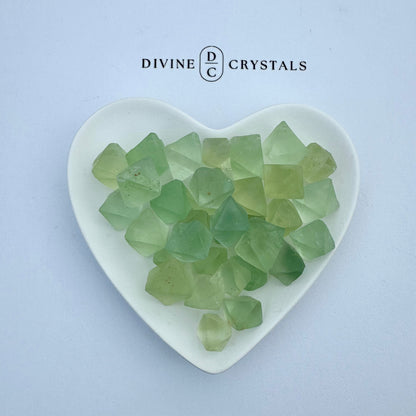 Mini Green Fluorite Diamonds - Clarity & Focus
