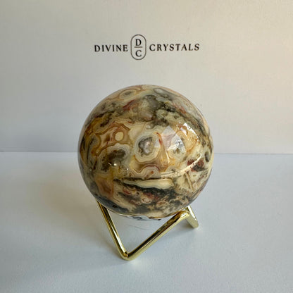 Crazy Lace Agate Sphere #8