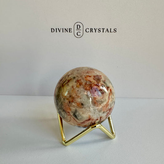 Crazy Lace Agate Sphere #2
