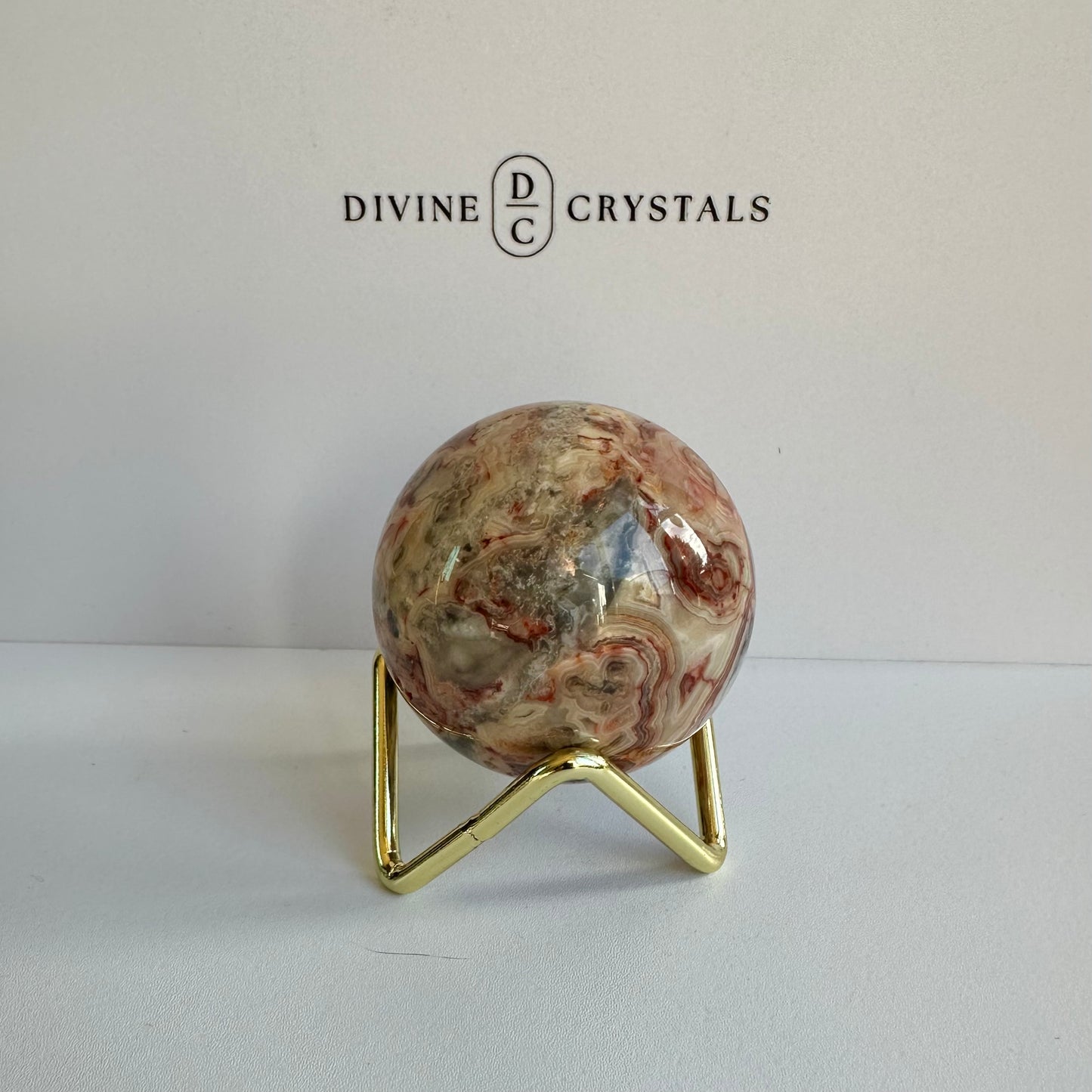 Crazy Lace Agate Sphere #2