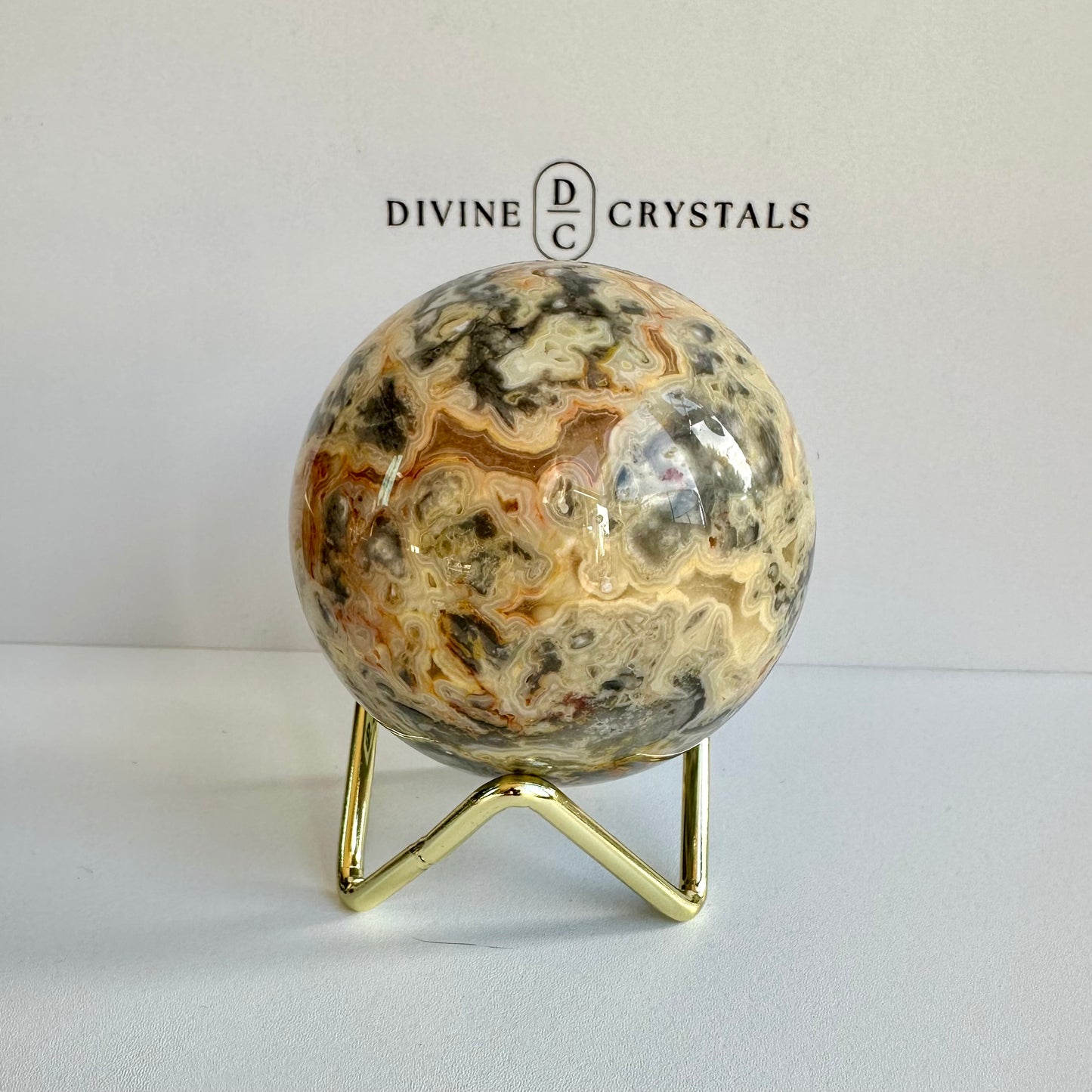 Crazy Lace Agate Sphere #6
