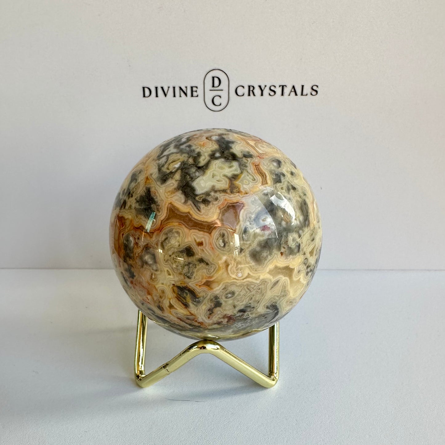 Crazy Lace Agate Sphere #6