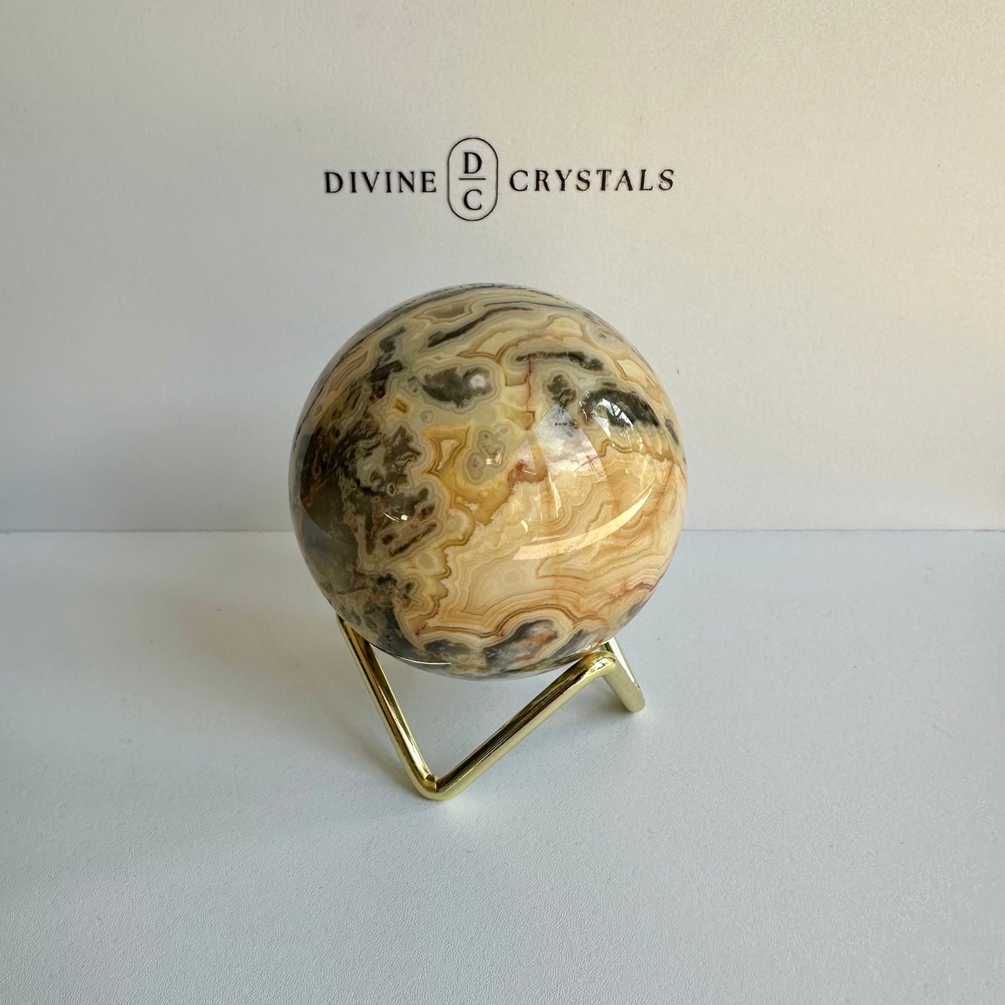 Crazy Lace Agate Sphere #8
