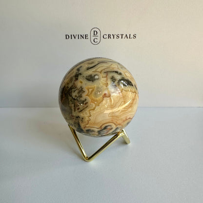 Crazy Lace Agate Sphere #8