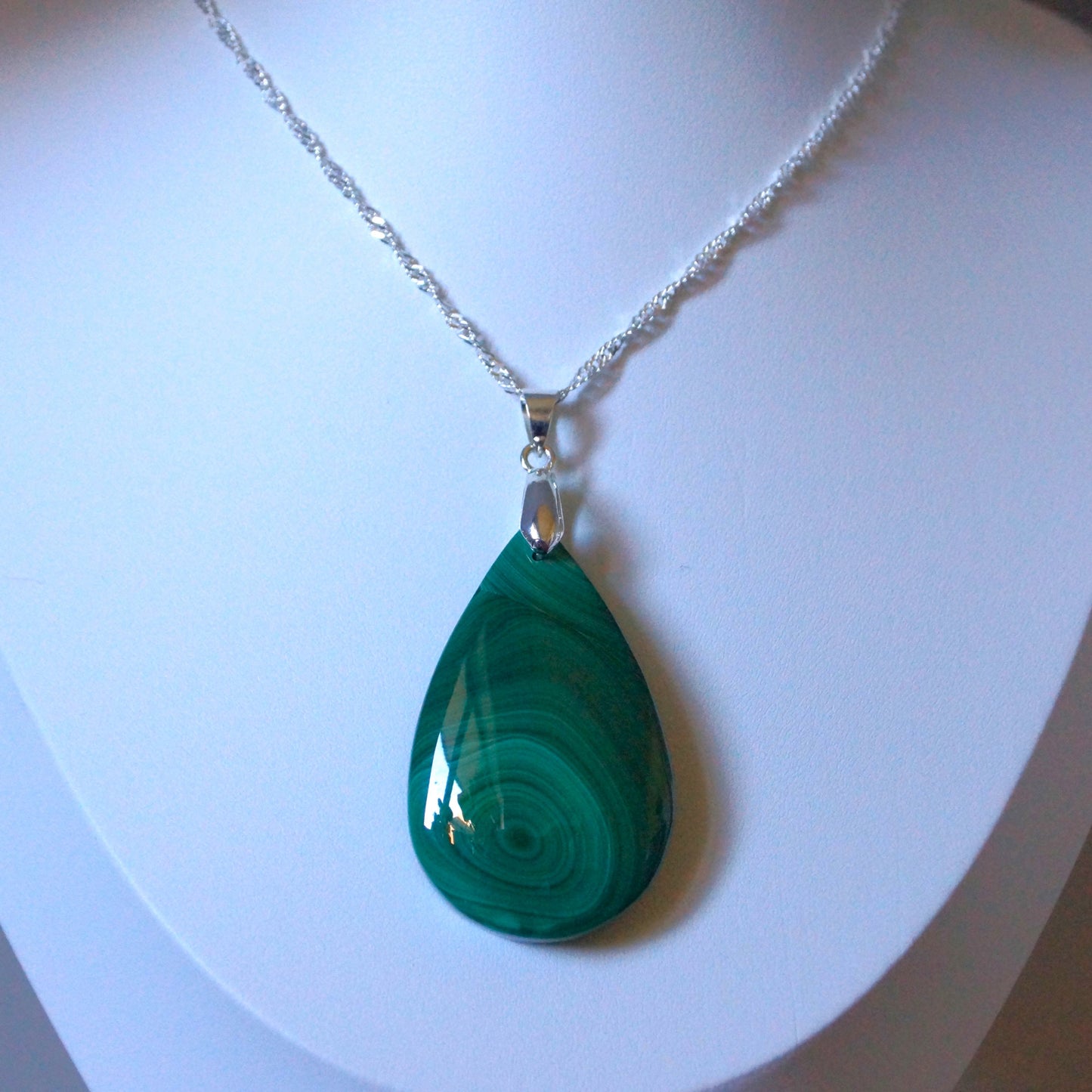 Malachite Pendant — “Stone of Transformation”