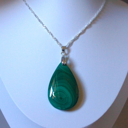 Malachite Pendant — “Stone of Transformation”