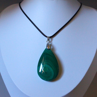 Malachite Pendant — “Stone of Transformation”