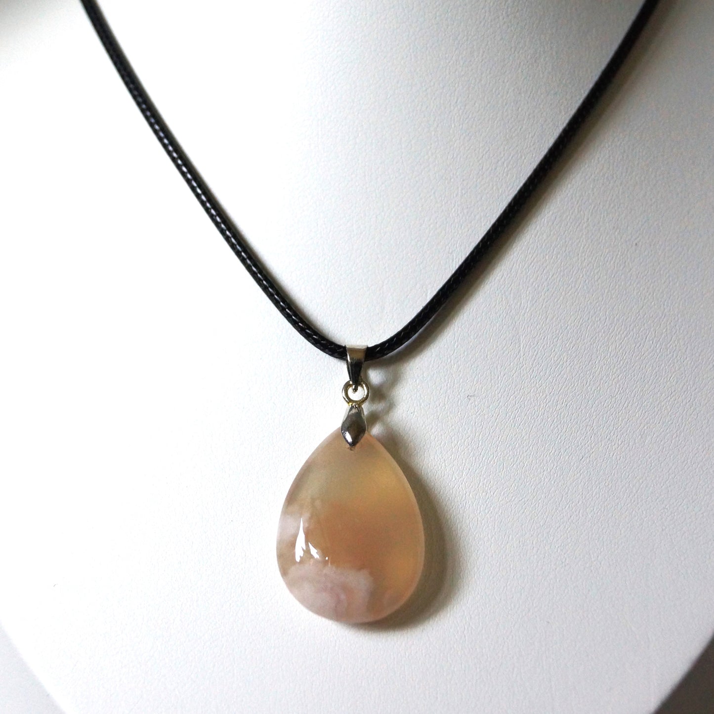 Flower Agate Pendant - Droplet #1