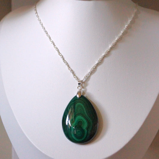 Malachite Pendant — “Stone of Transformation”