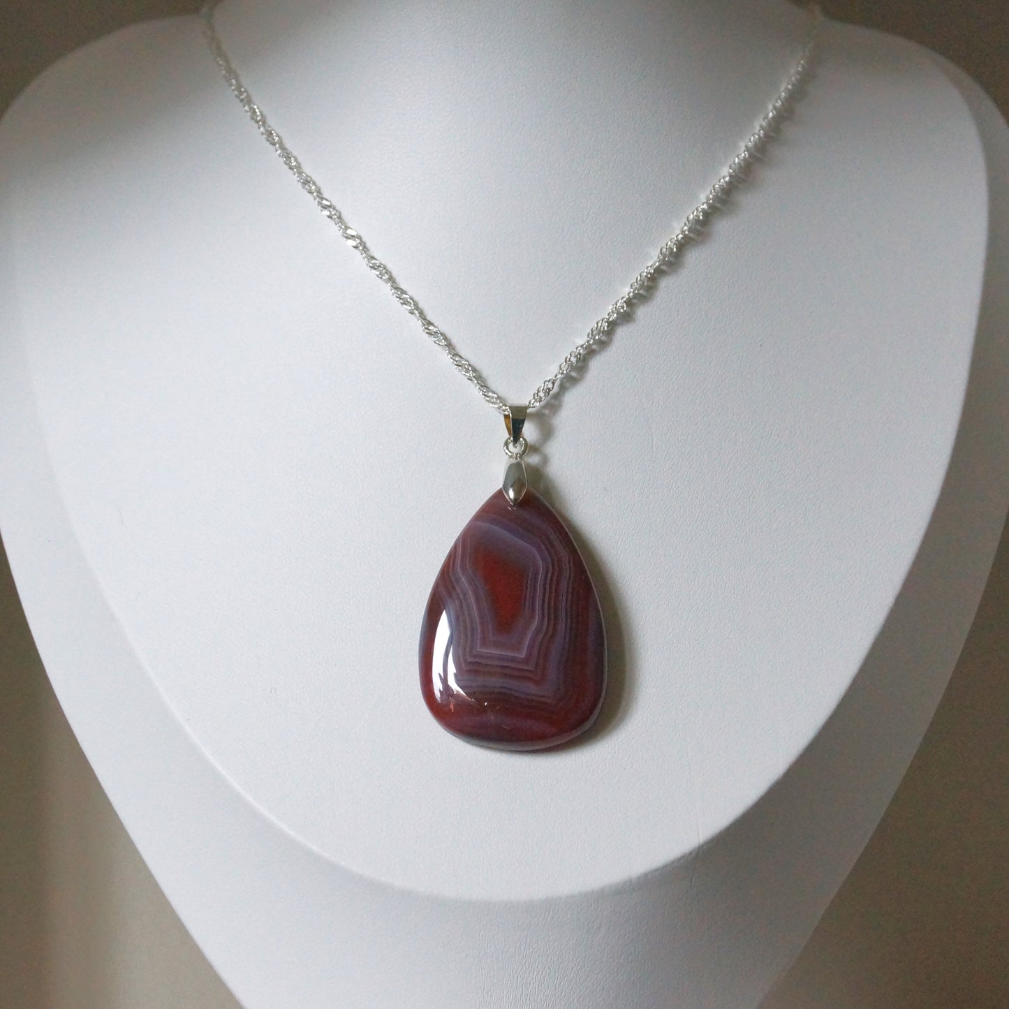 Banded Agate Pendant — “Strength in Stillness”