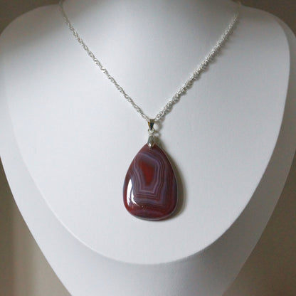 Banded Agate Pendant — “Strength in Stillness”