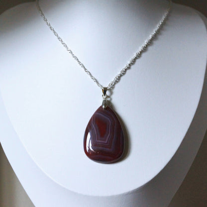 Banded Agate Pendant — “Strength in Stillness”