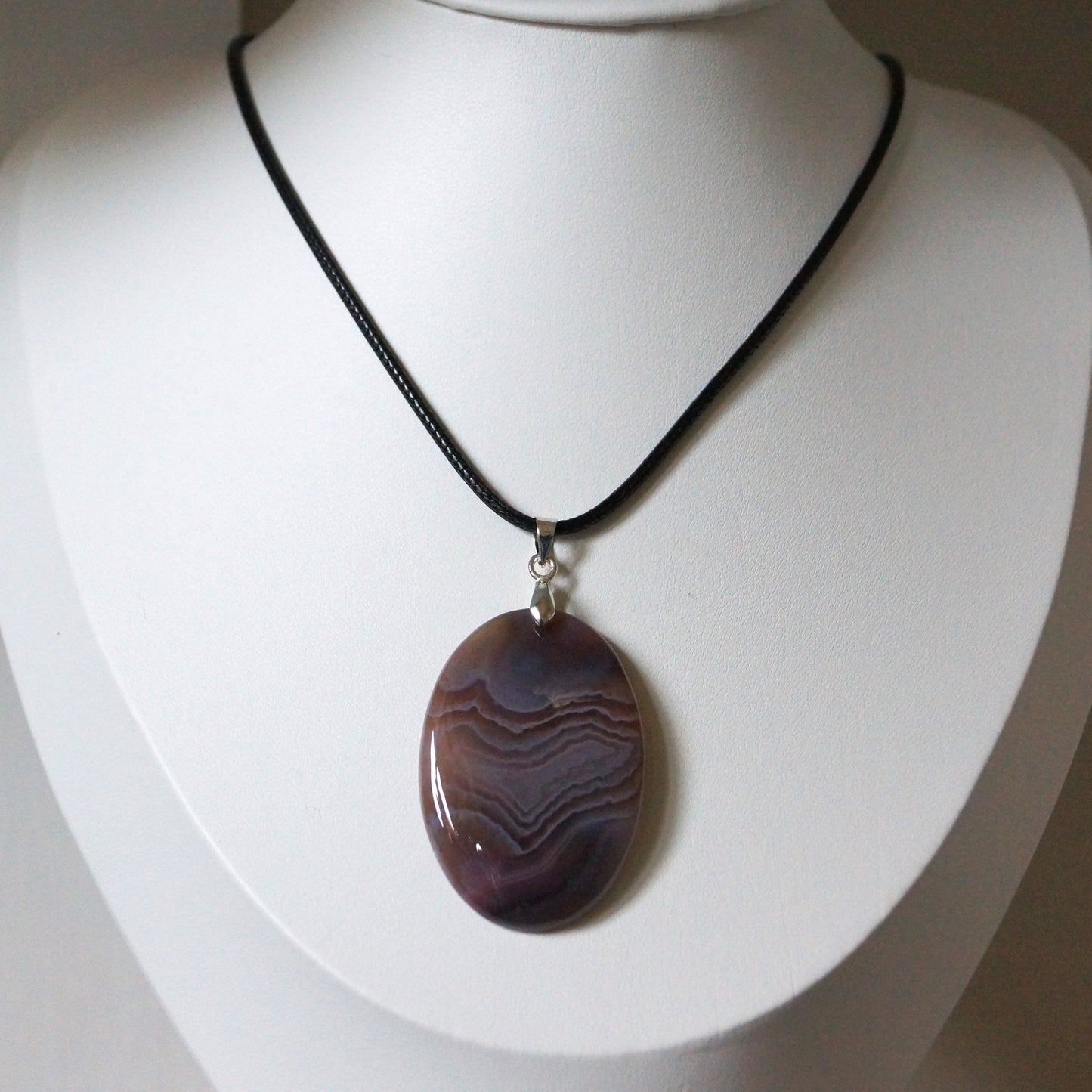 Banded Agate Pendant — “Strength in Stillness”