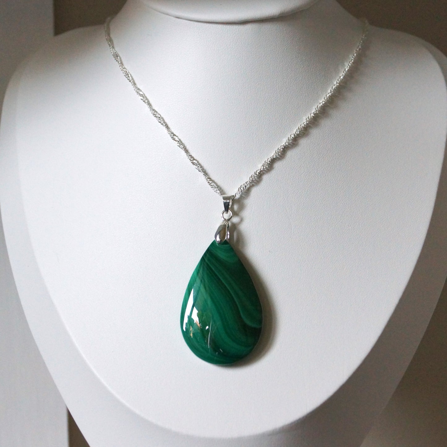 Malachite Pendant — “Stone of Transformation”