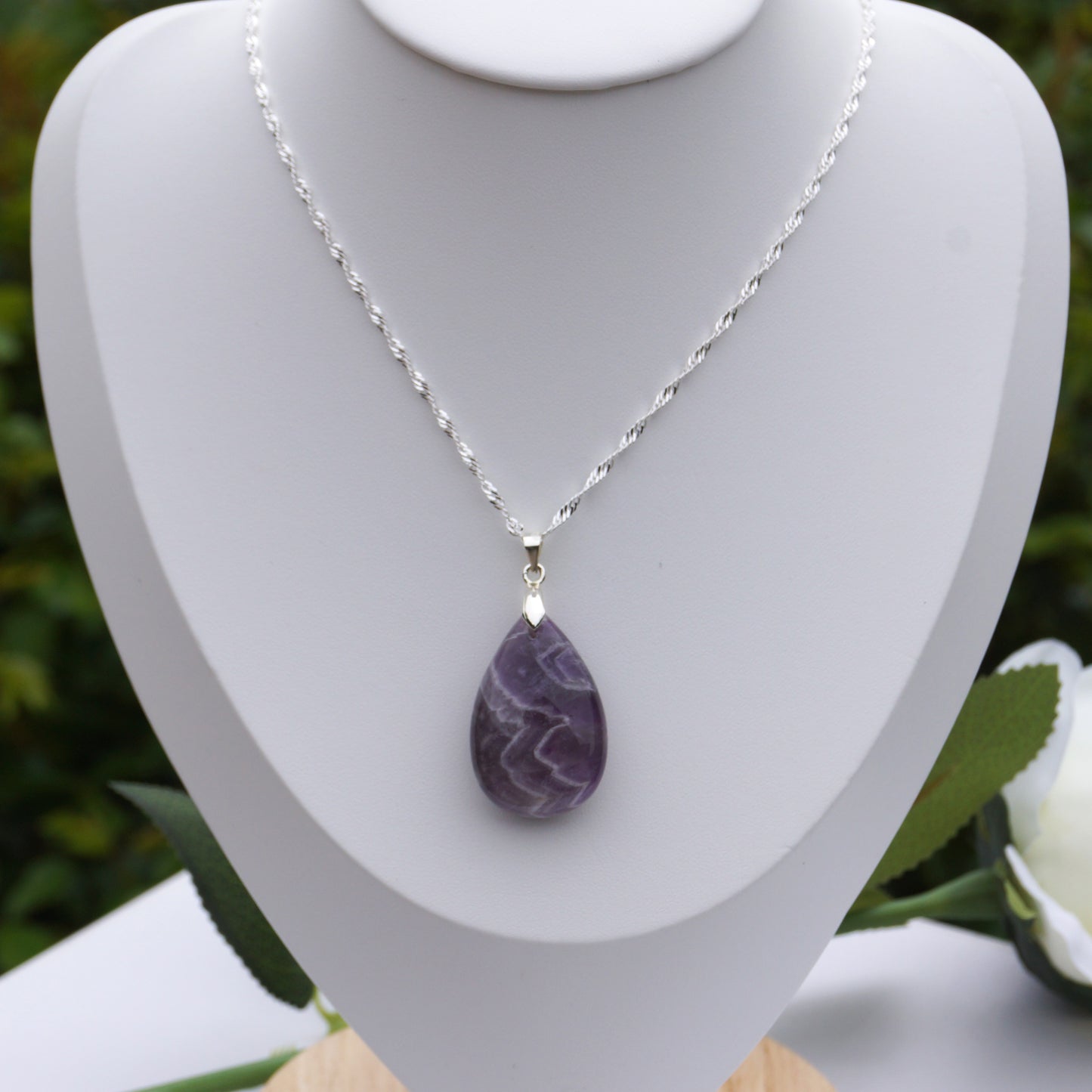 Chevron Amethyst Pendant #2