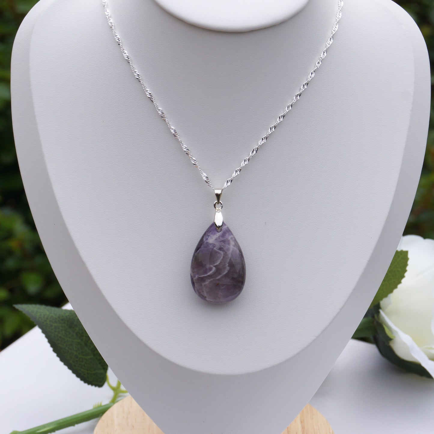 Chevron Amethyst Pendant #2