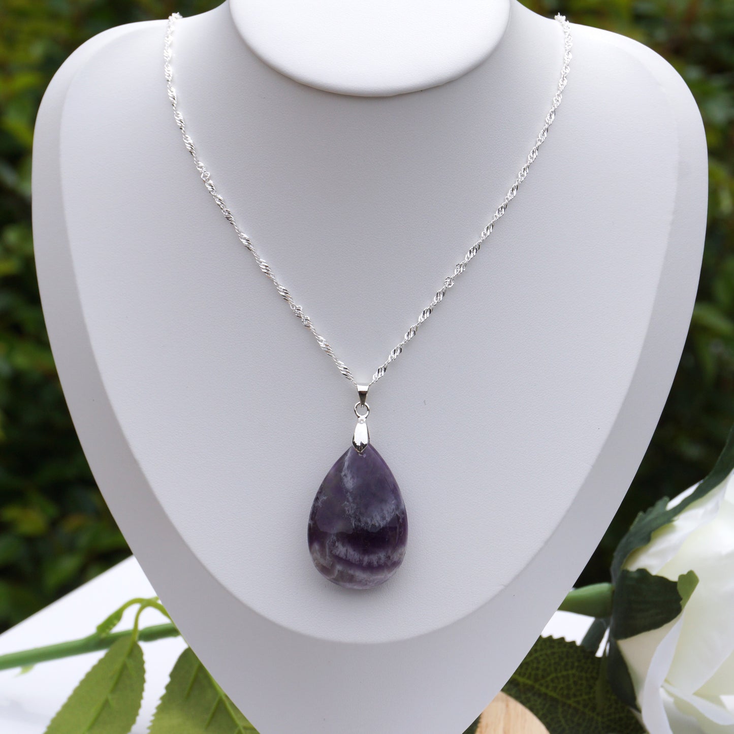 Chevron Amethyst Pendant #3