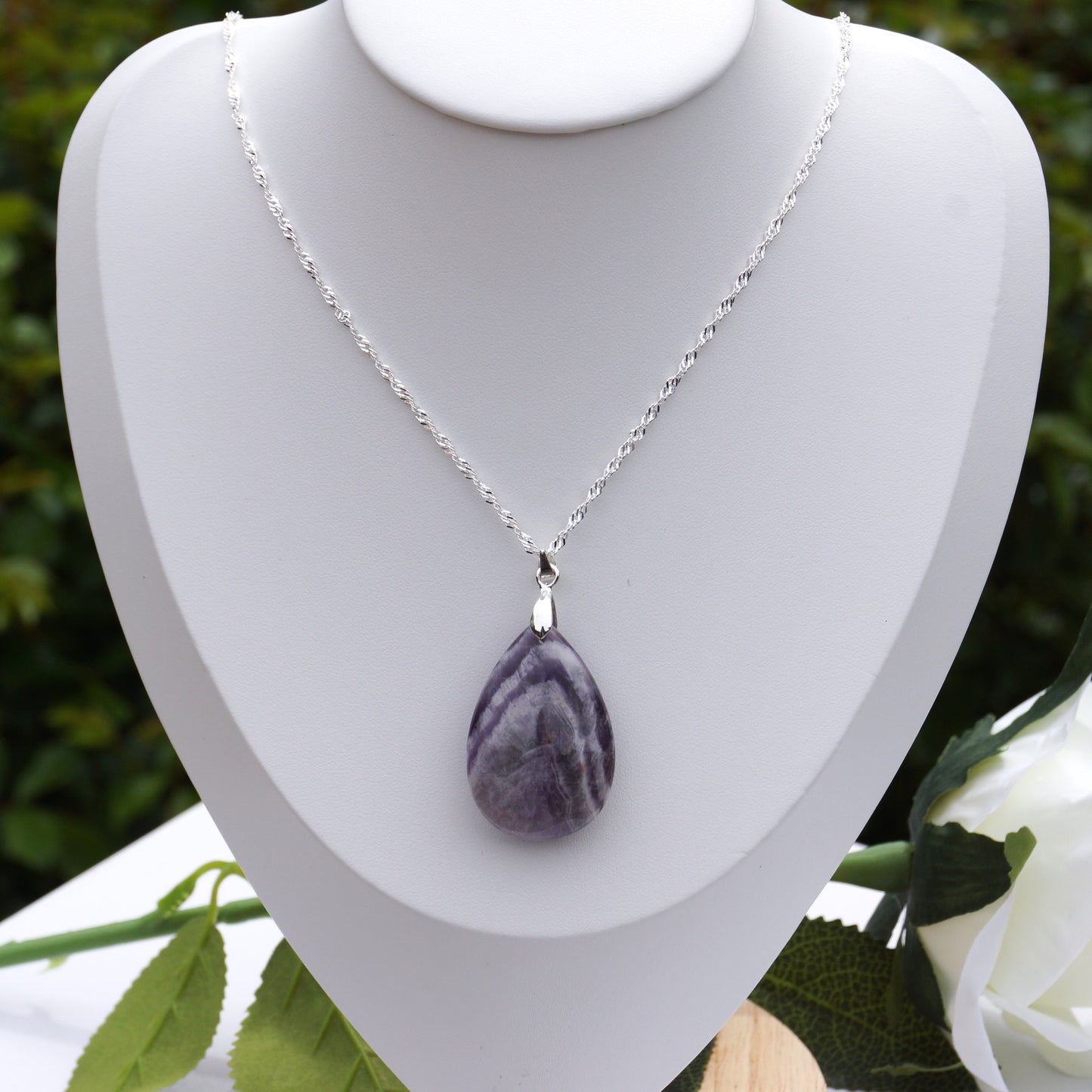 Chevron Amethyst Pendant #3