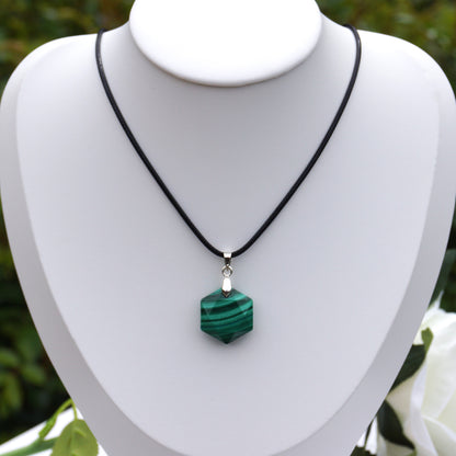 Malachite Hexagon-Shaped Pendant #3
