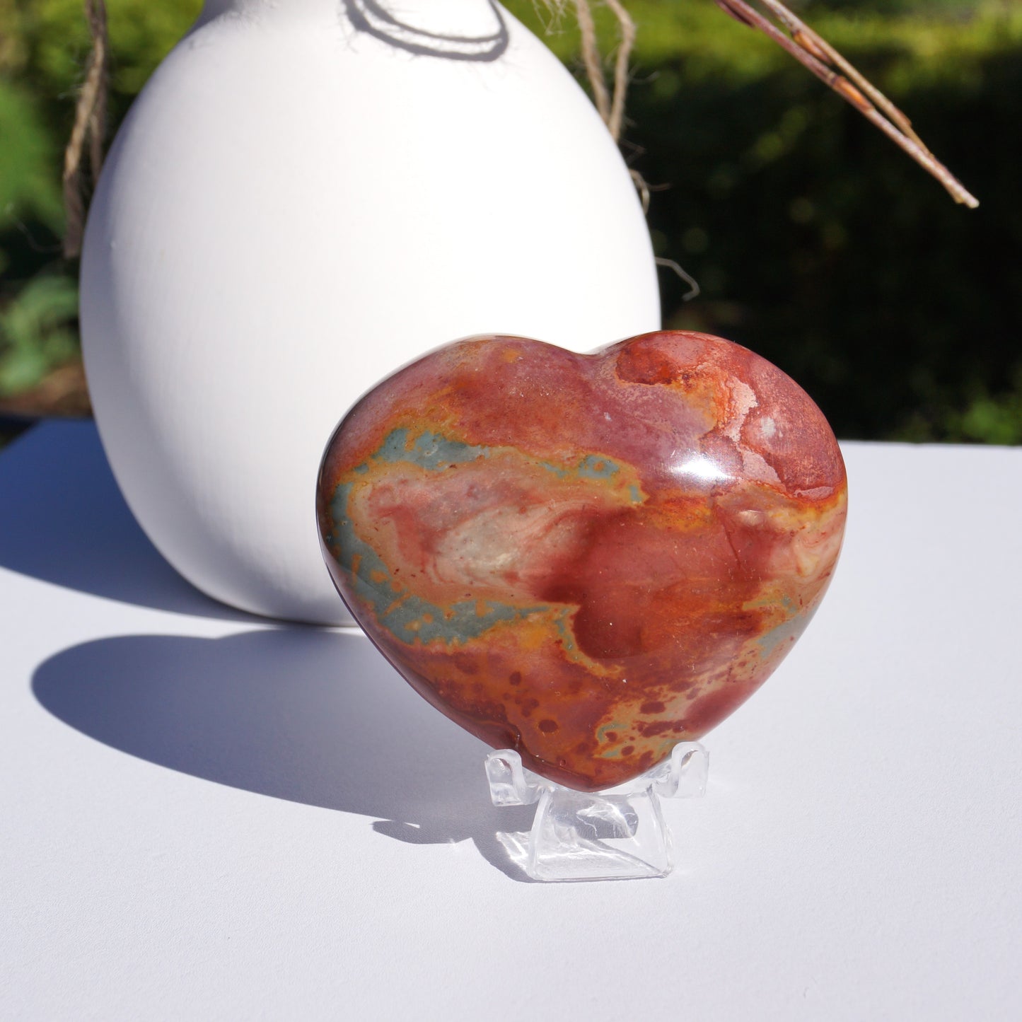 Polychrome Jasper Heart Large