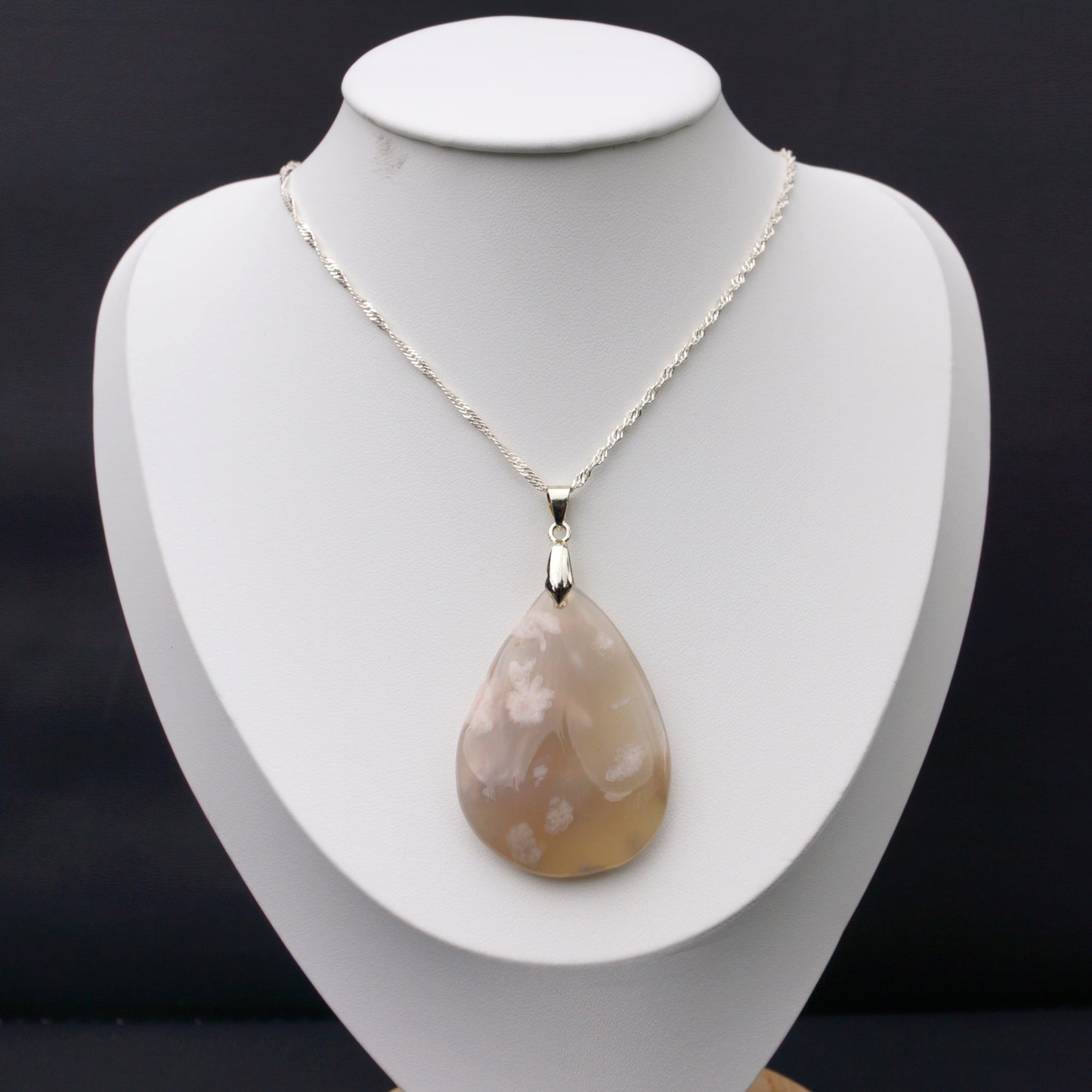 Flower Agate Pendant #1