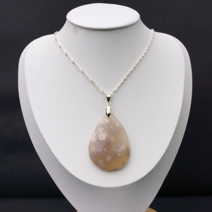 Flower Agate Pendant #1