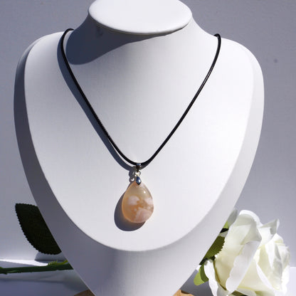 Flower Agate Pendant - Droplet #1