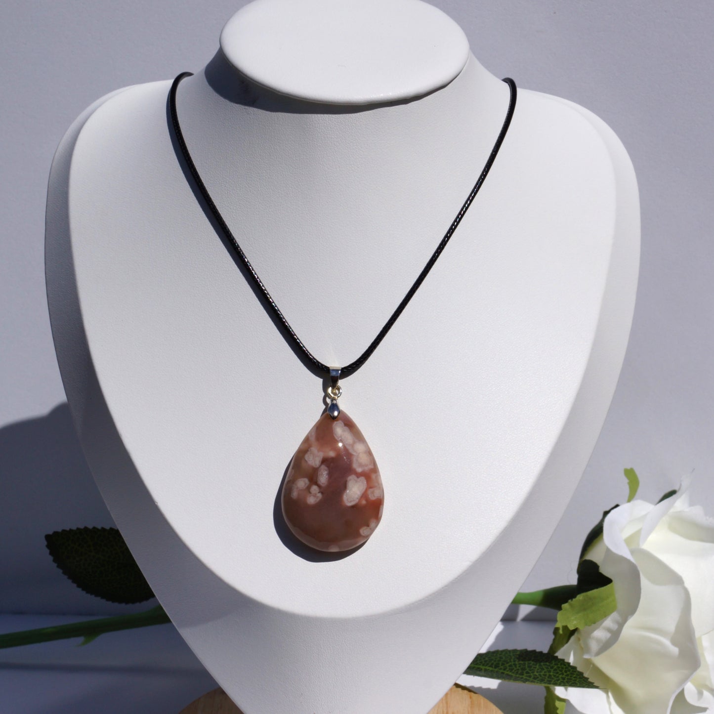 Flower Agate Pendant #2