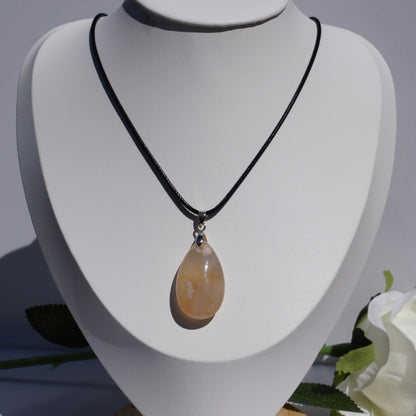 Flower Agate Pendant - Droplet #2