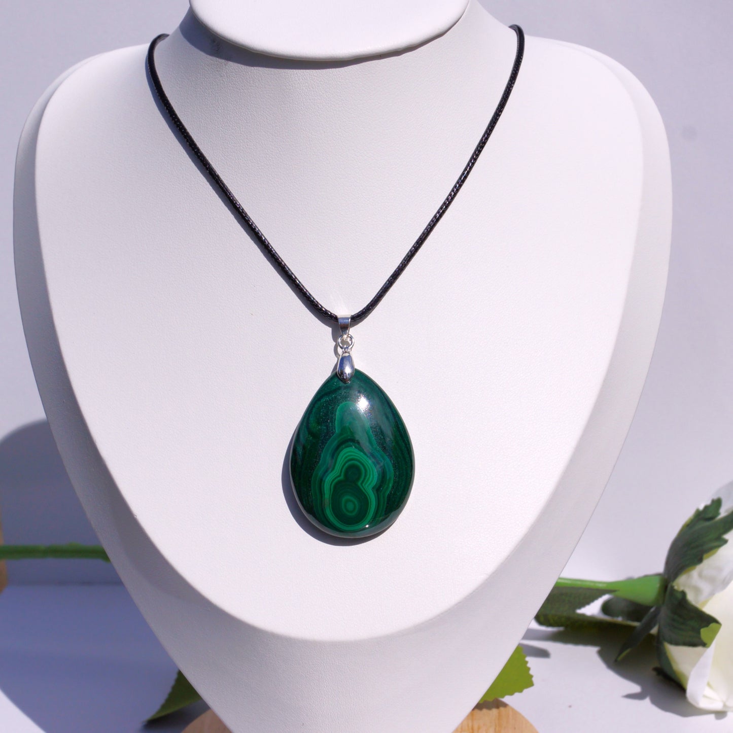 Malachite Pendant — “Stone of Transformation”