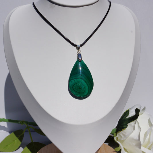 Malachite Pendant — “Stone of Transformation”