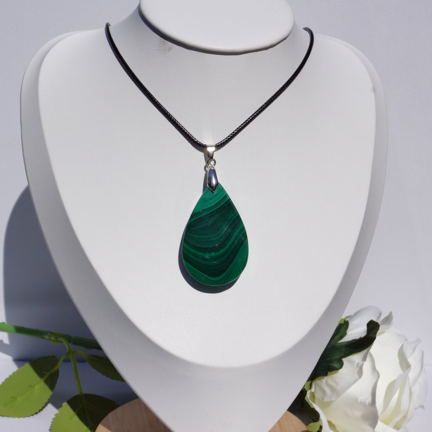 Malachite Pendant — “Stone of Transformation”