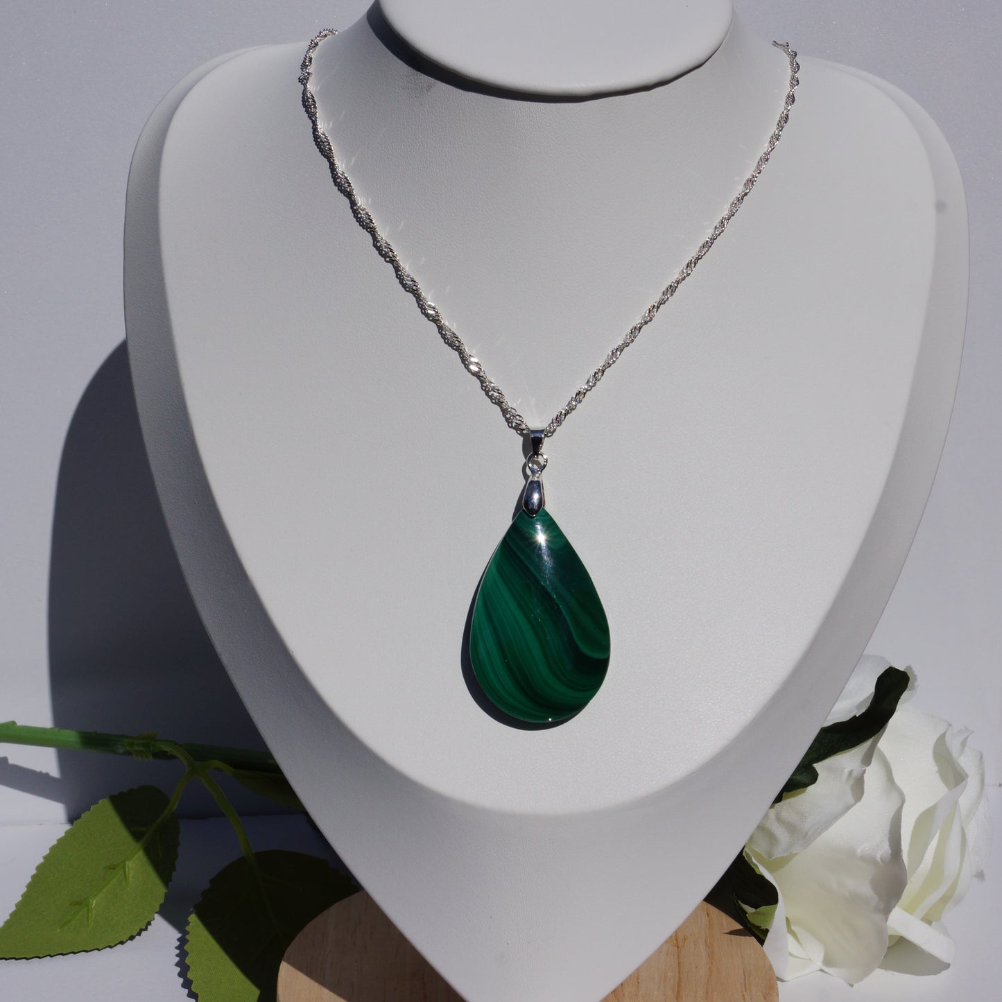 Malachite Pendant — “Stone of Transformation”