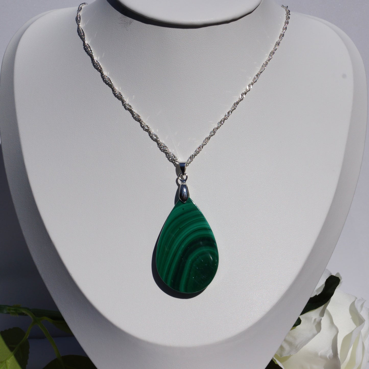 Malachite Pendant — “Stone of Transformation”