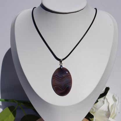 Banded Agate Pendant — “Strength in Stillness”