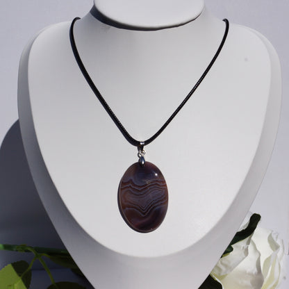 Banded Agate Pendant — “Strength in Stillness”
