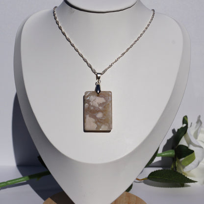 Flower Agate Pendant #3