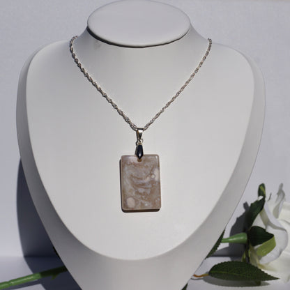 Flower Agate Pendant #3