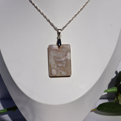 Flower Agate Pendant #3