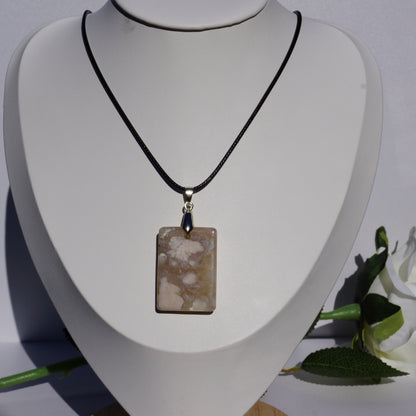 Flower Agate Pendant #3