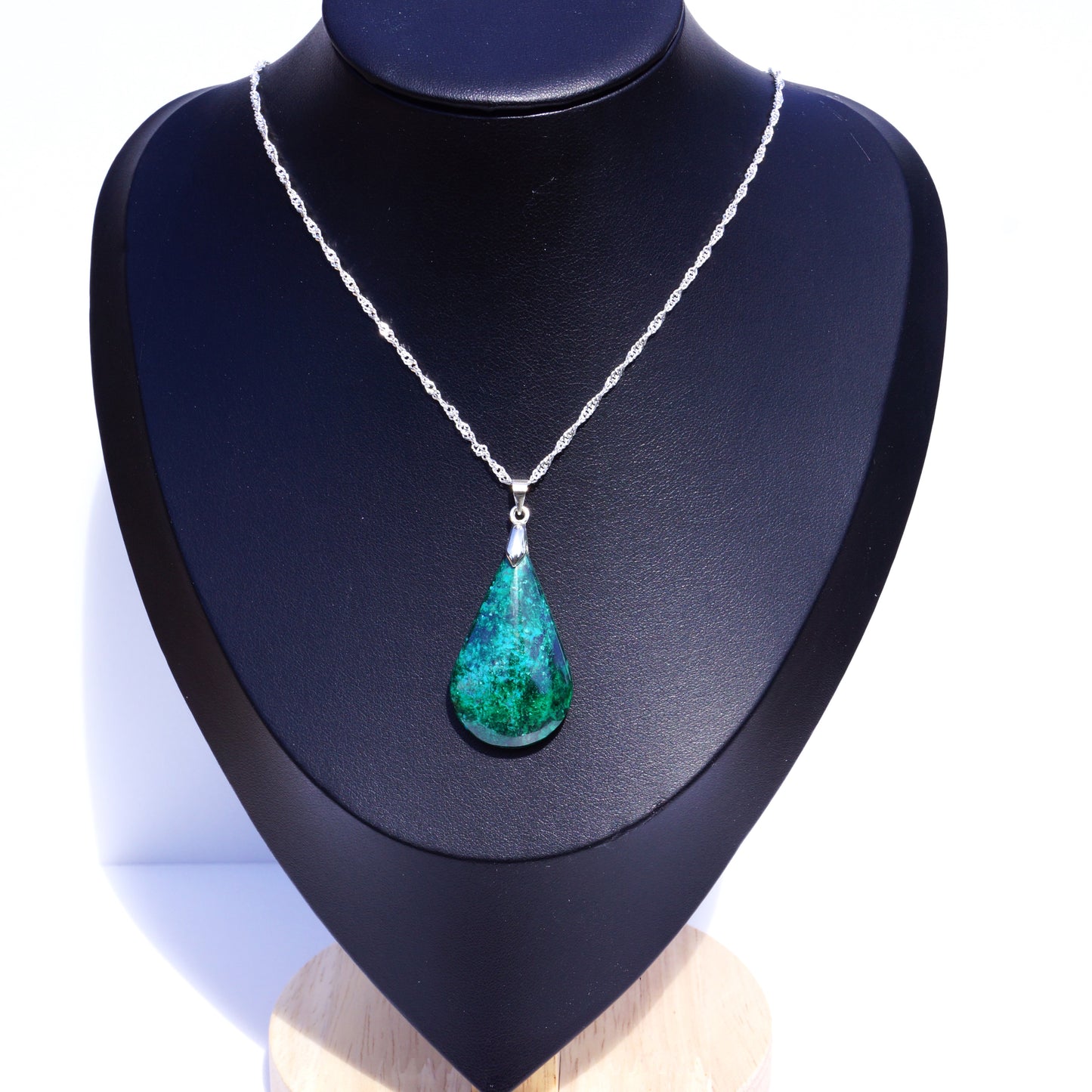 Chrysocolla Pendant — “The Stone of Calm Expression”